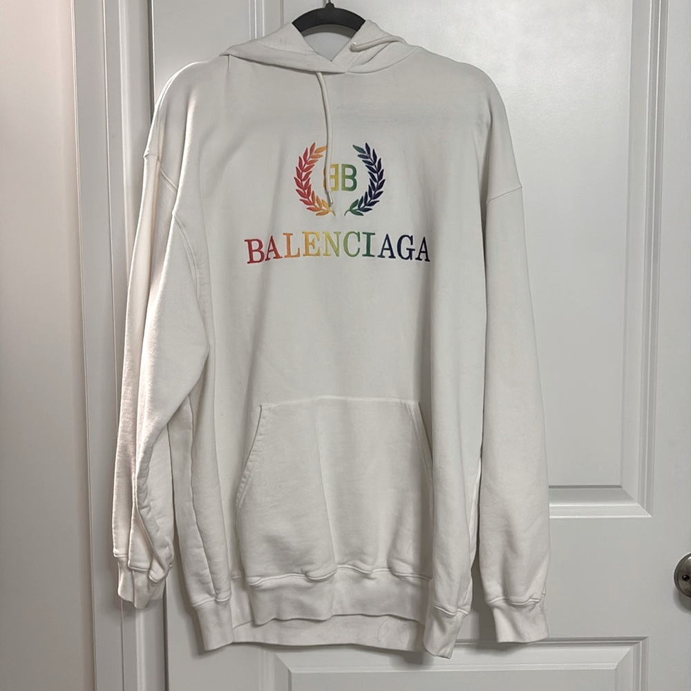 Balenciaga Rainbow Logo Hoodie
